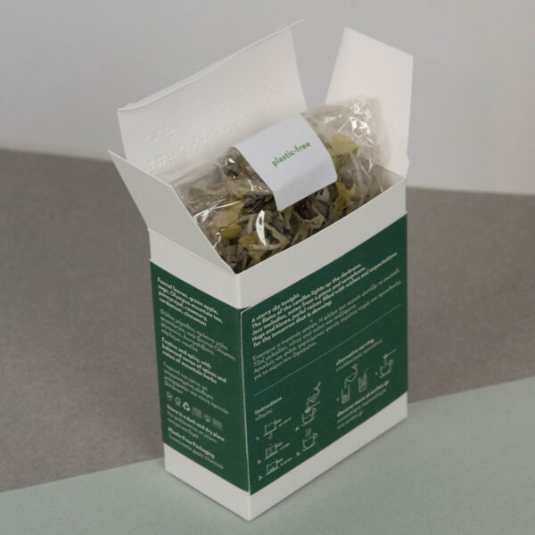 festive feelings loose herbal tea plastic free packaging