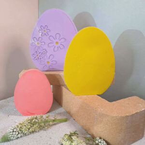 Διακοσμητικό αυγά από οικολογική ρητίνη σε τριπλέτα, κατάλληλα για την πασχαλινή διακόσμηση