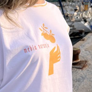crop top, media, illustrated, orange